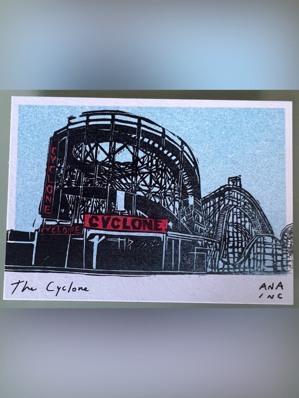 NEW Inciardi The Cyclone NYC Print
